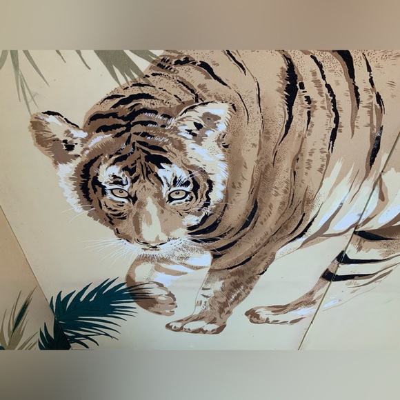 CHINESE SILK SCREEN CIRCA 1980’S COSTAL PRINT STYLE CHINESE PRINTED SILK SCREEN - Picture 3 of 14